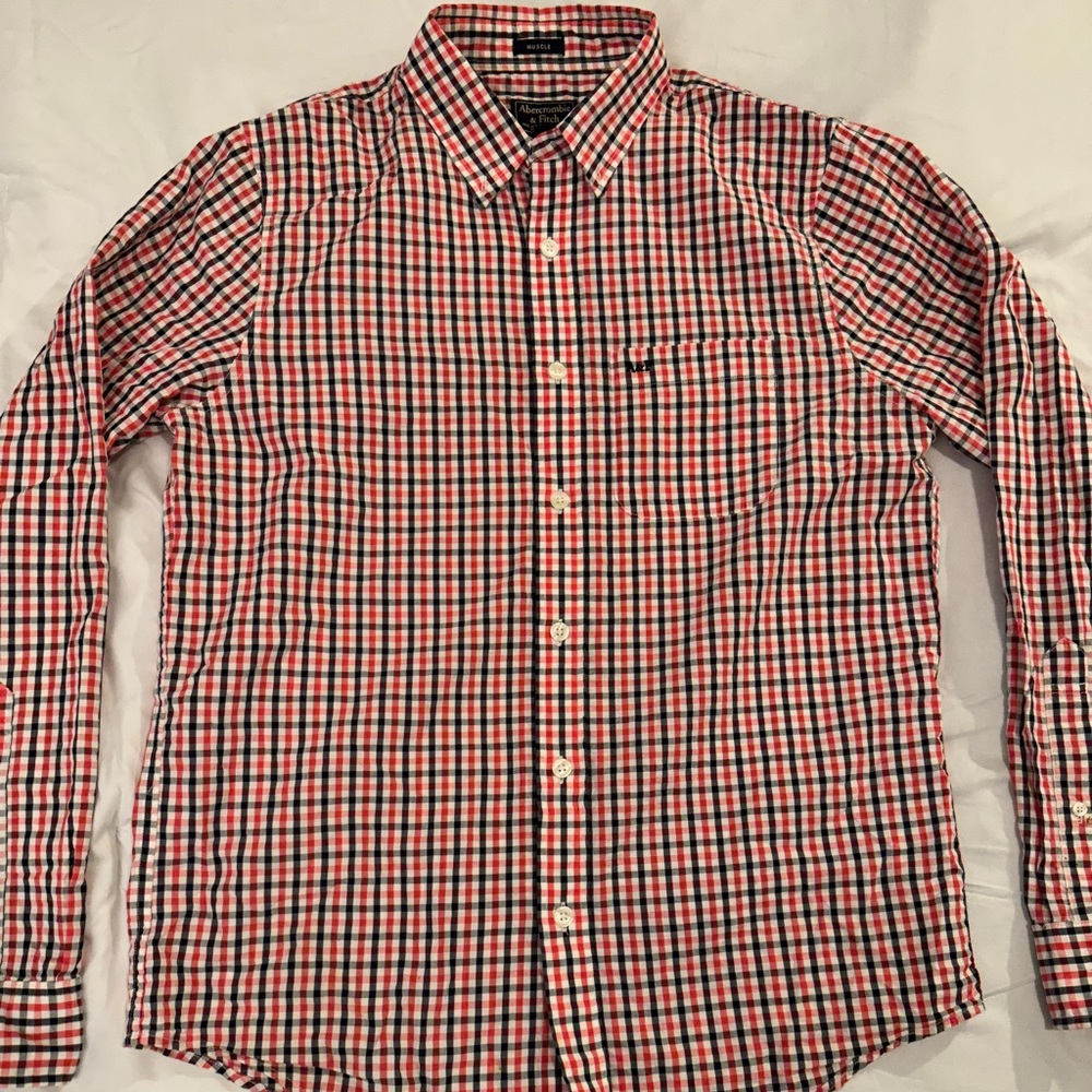 Abercrombie & Fitch plaid long sleeve, size medium